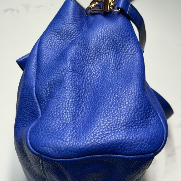 Tory Burch Harper Royal Blue Crossbody Shoulder Tote Bag EUC - Picture 4 of 14